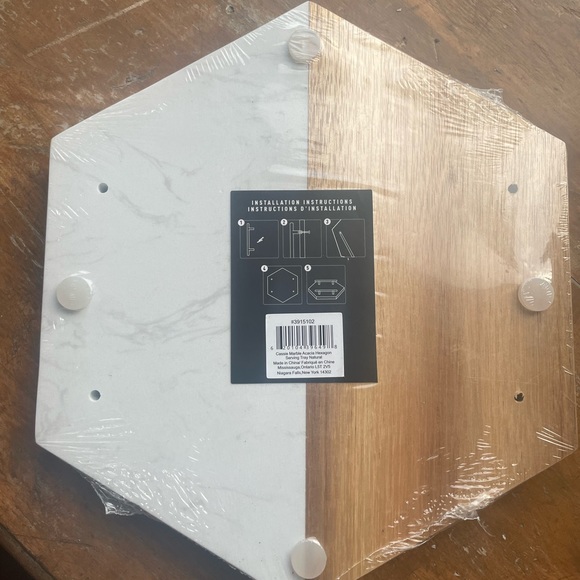 Marble and Acacia serving tray - Picture 5 of 5